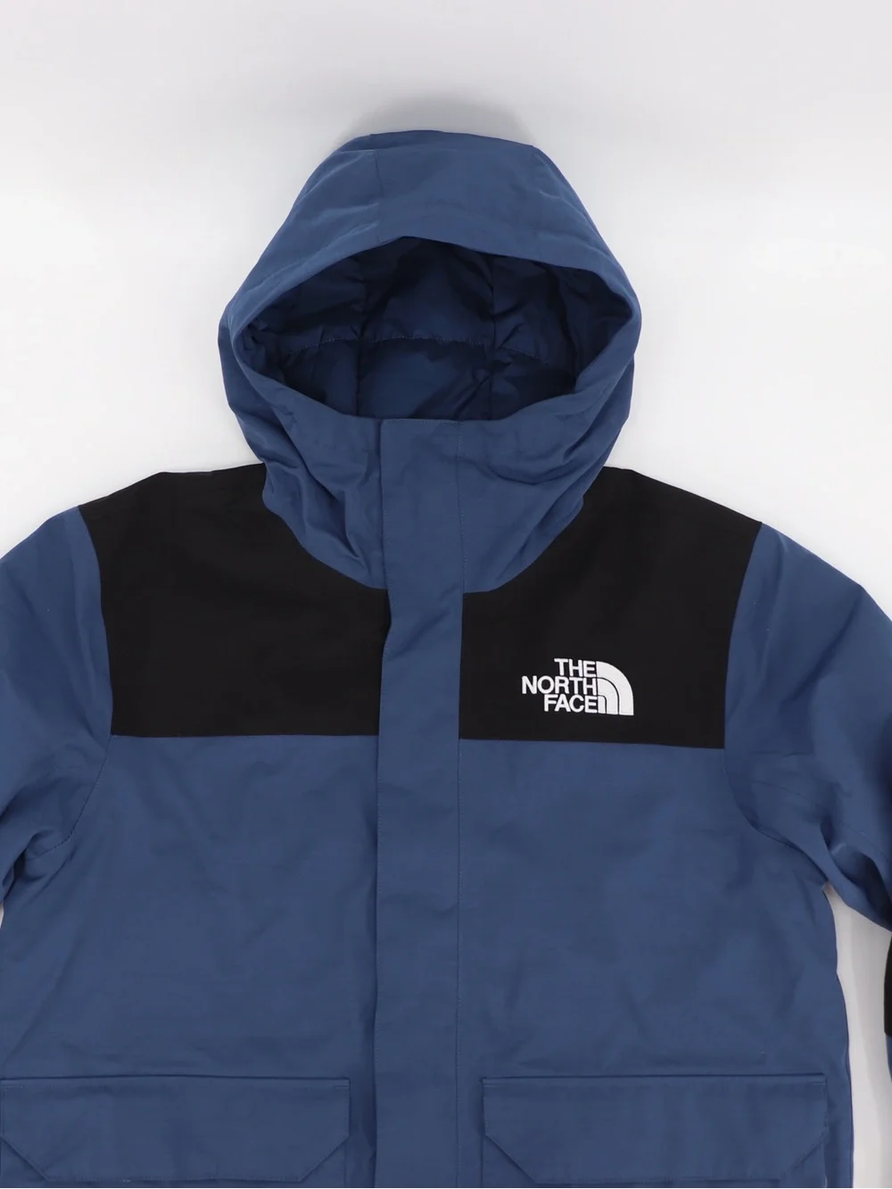 New The North Face Men’s Medium Cypress Insulated Parka Blue Black Authentic